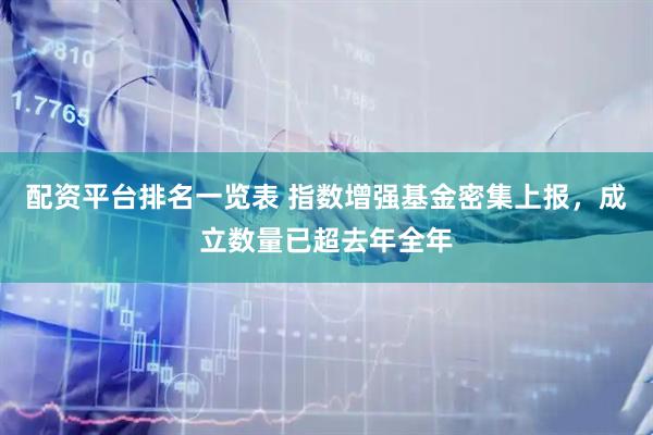 配资平台排名一览表 指数增强基金密集上报，成立数量已超去年全年