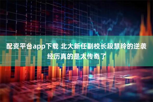 配资平台app下载 北大新任副校长段慧玲的逆袭经历真的是太传奇了